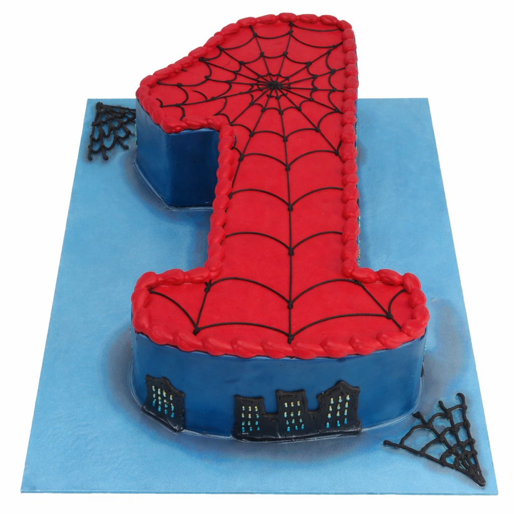 1 Numerical Spiderman Cake