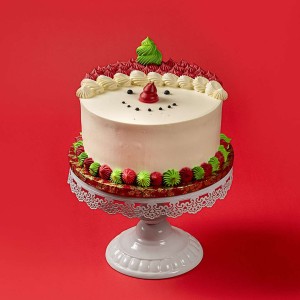 Christmas Snowman Smiles Cake