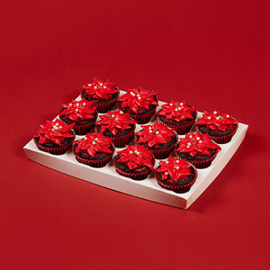 Poinsettia Cupcake