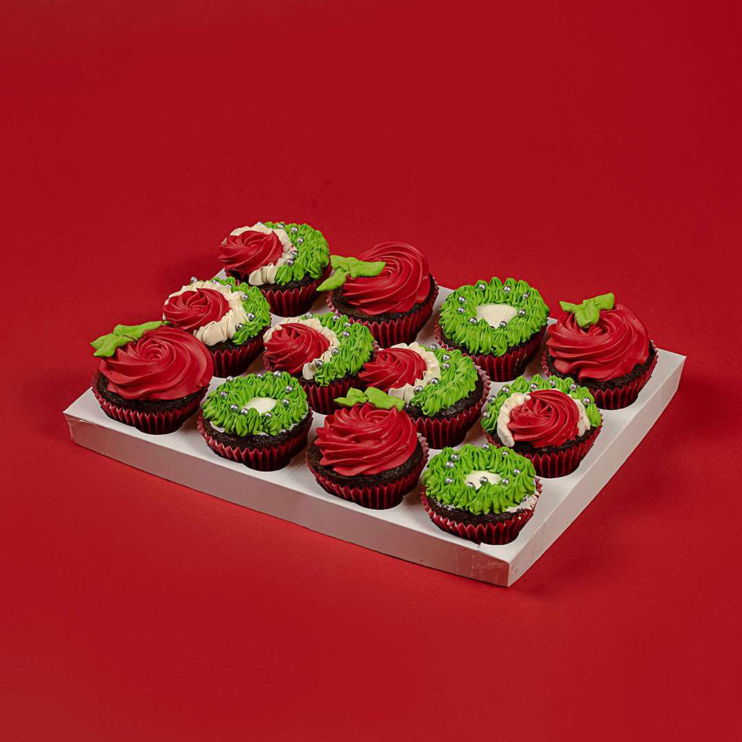 Assorted Christmas Cupcakes