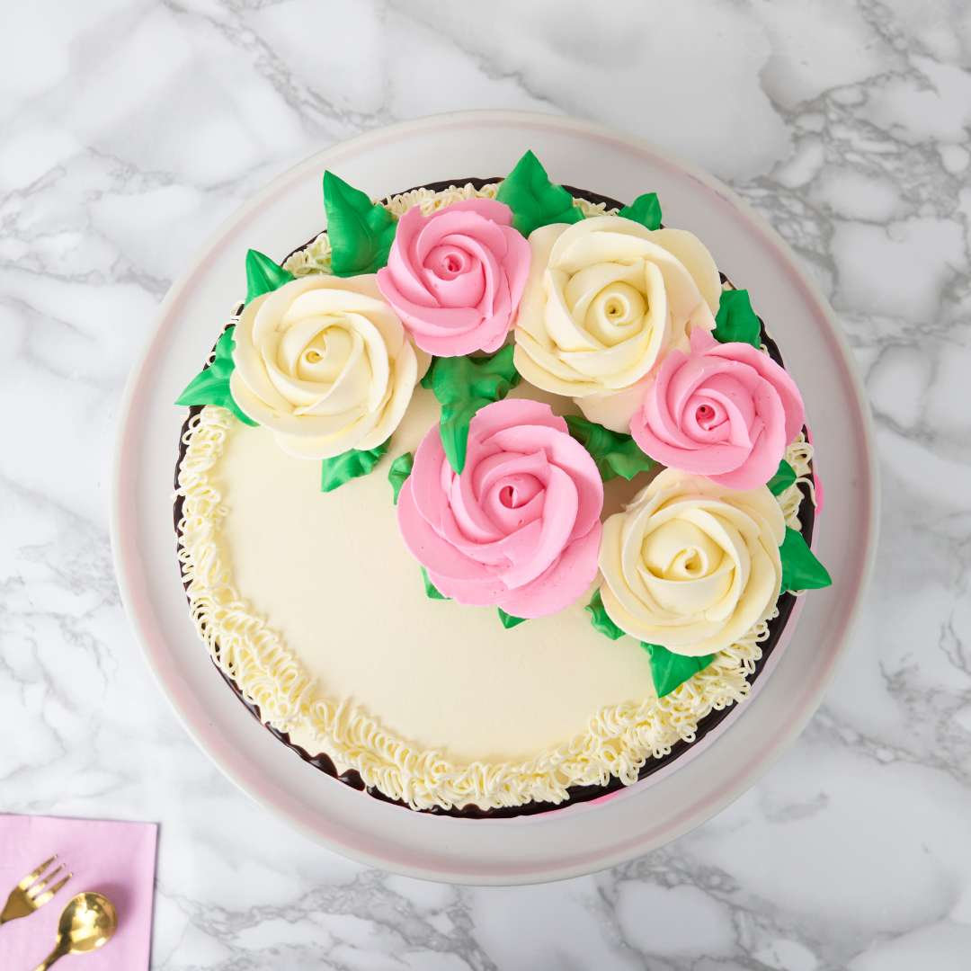 Available Same Day Floral Dripping Cake