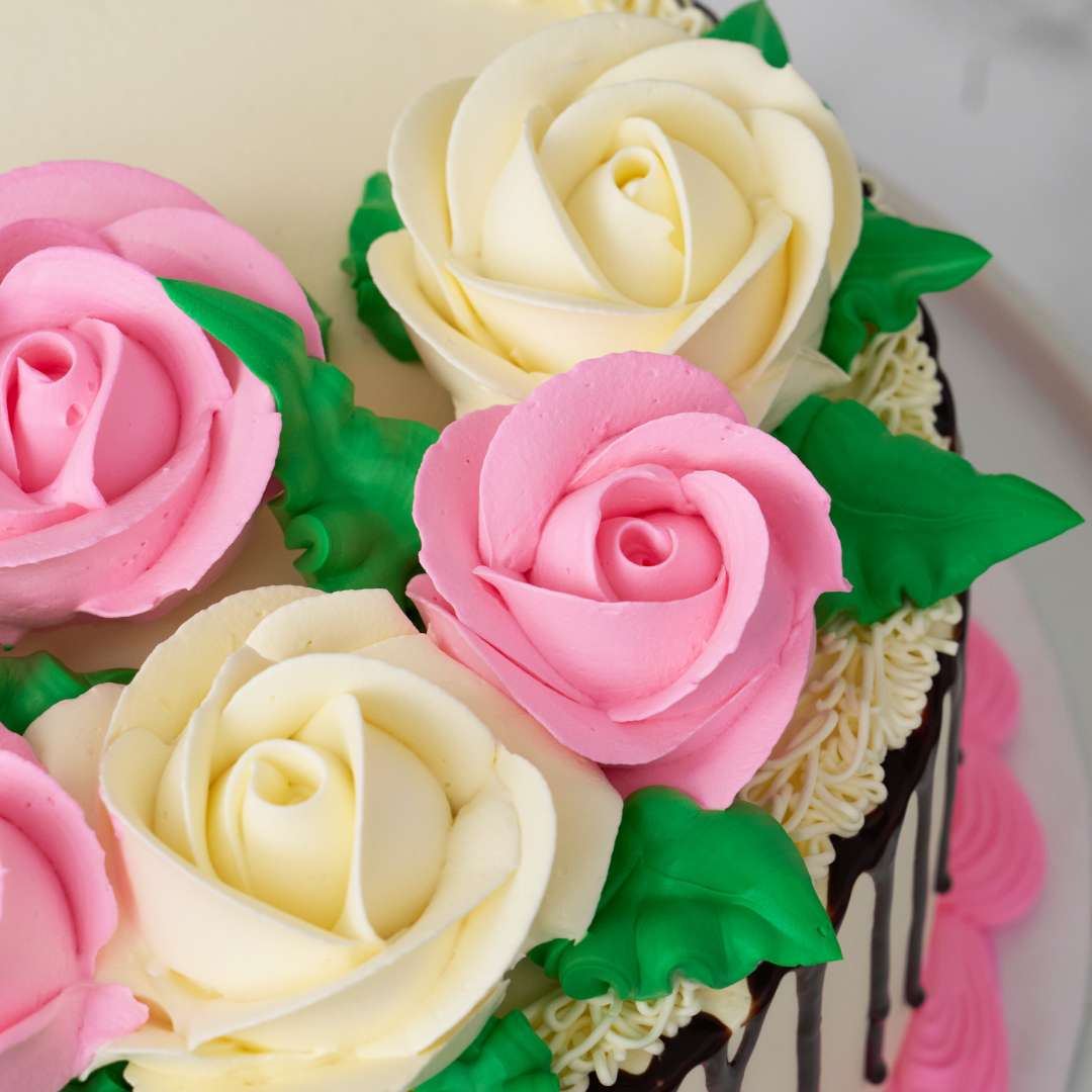 Available Same Day Floral Dripping Cake