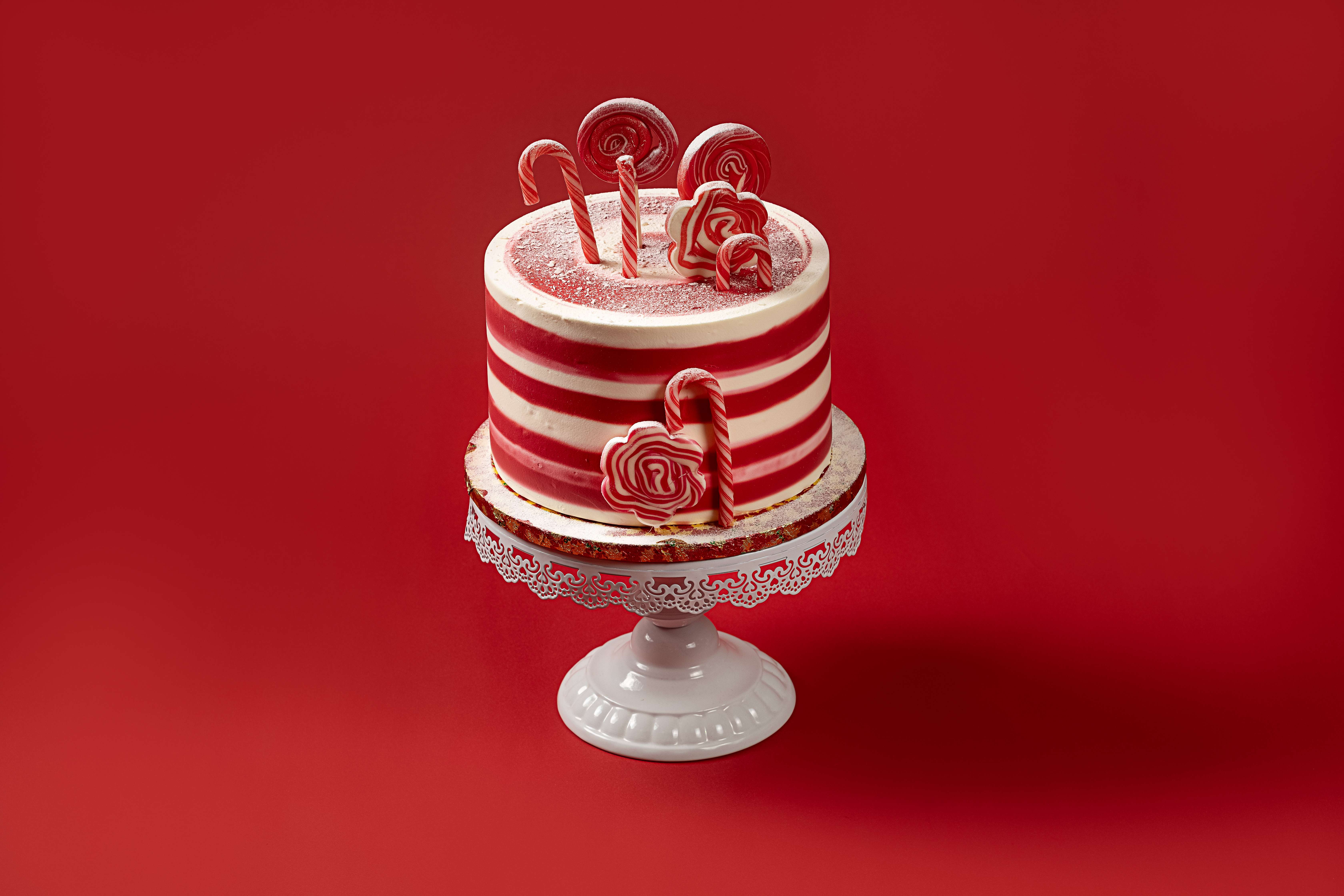 Christmas Candy Tower Cake