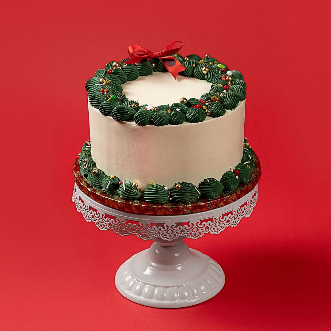 Christmas Wreath of Joy Cake