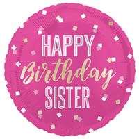 Happy Birthday Sister Balloon - 18"