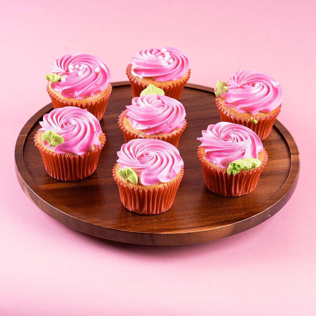 Pink Frosting Cupcakes