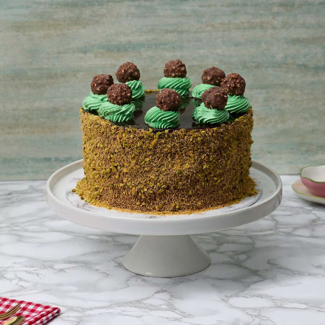 Pistachio Ferrero Rocher Cake
