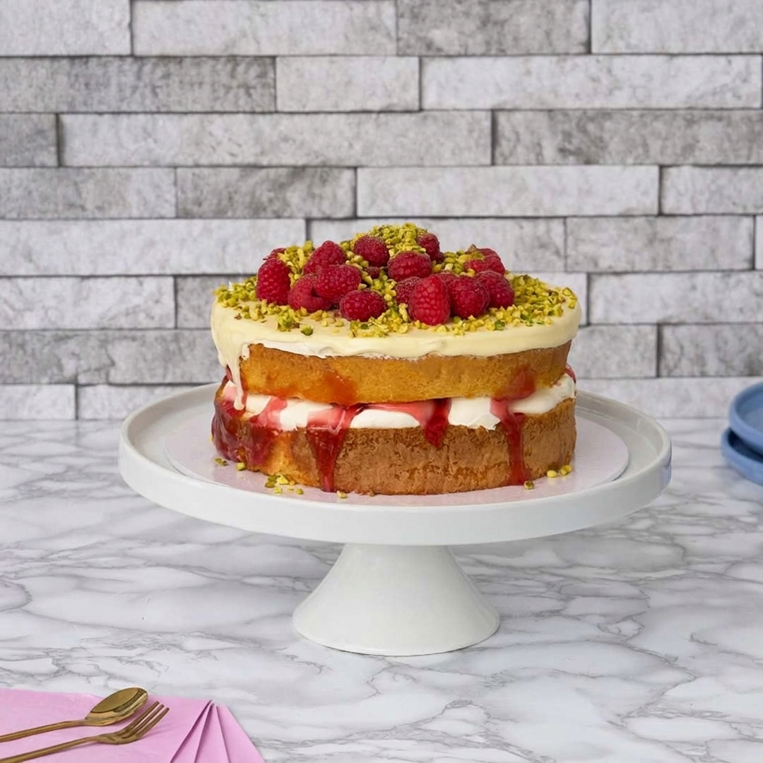 Pistachio Raspberry Cake