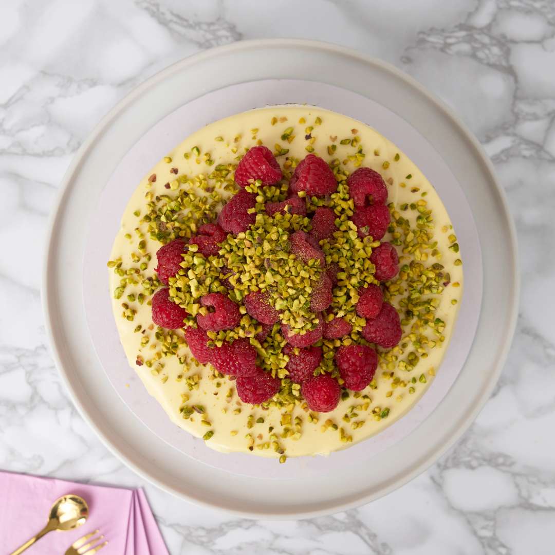 Pistachio Raspberry Cake