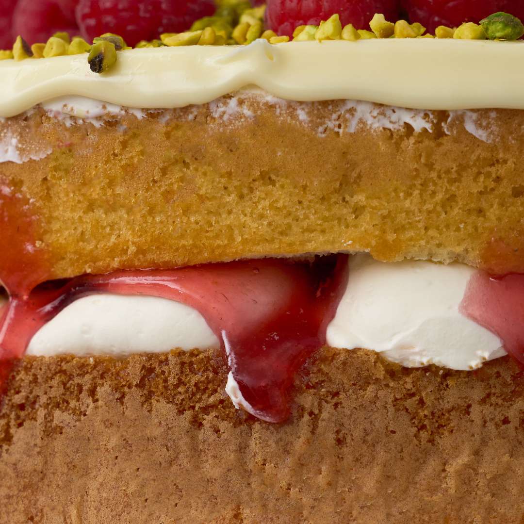Pistachio Raspberry Cake