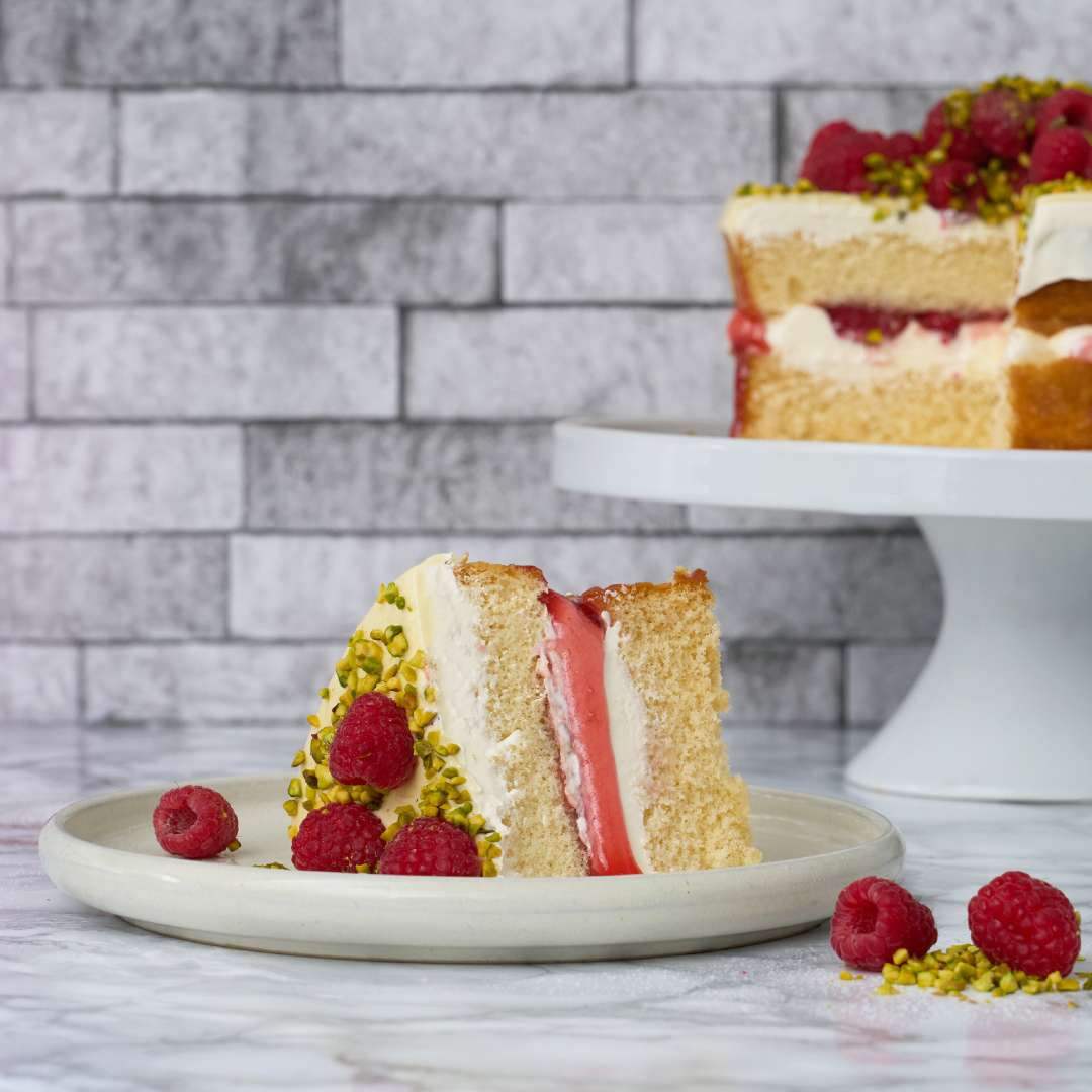 Pistachio Raspberry Cake