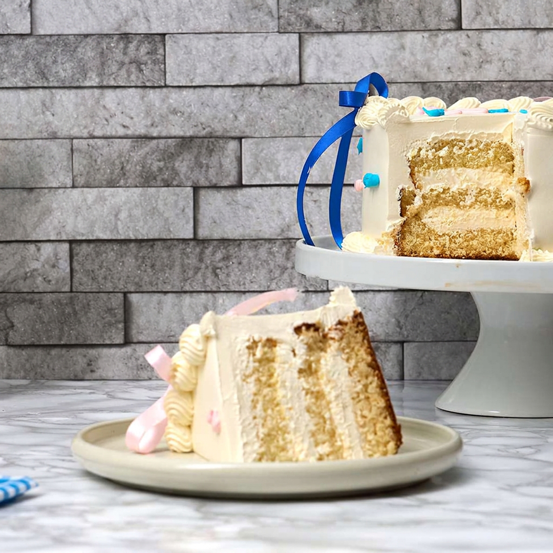 Ribbons & Hearts Reveal Cake