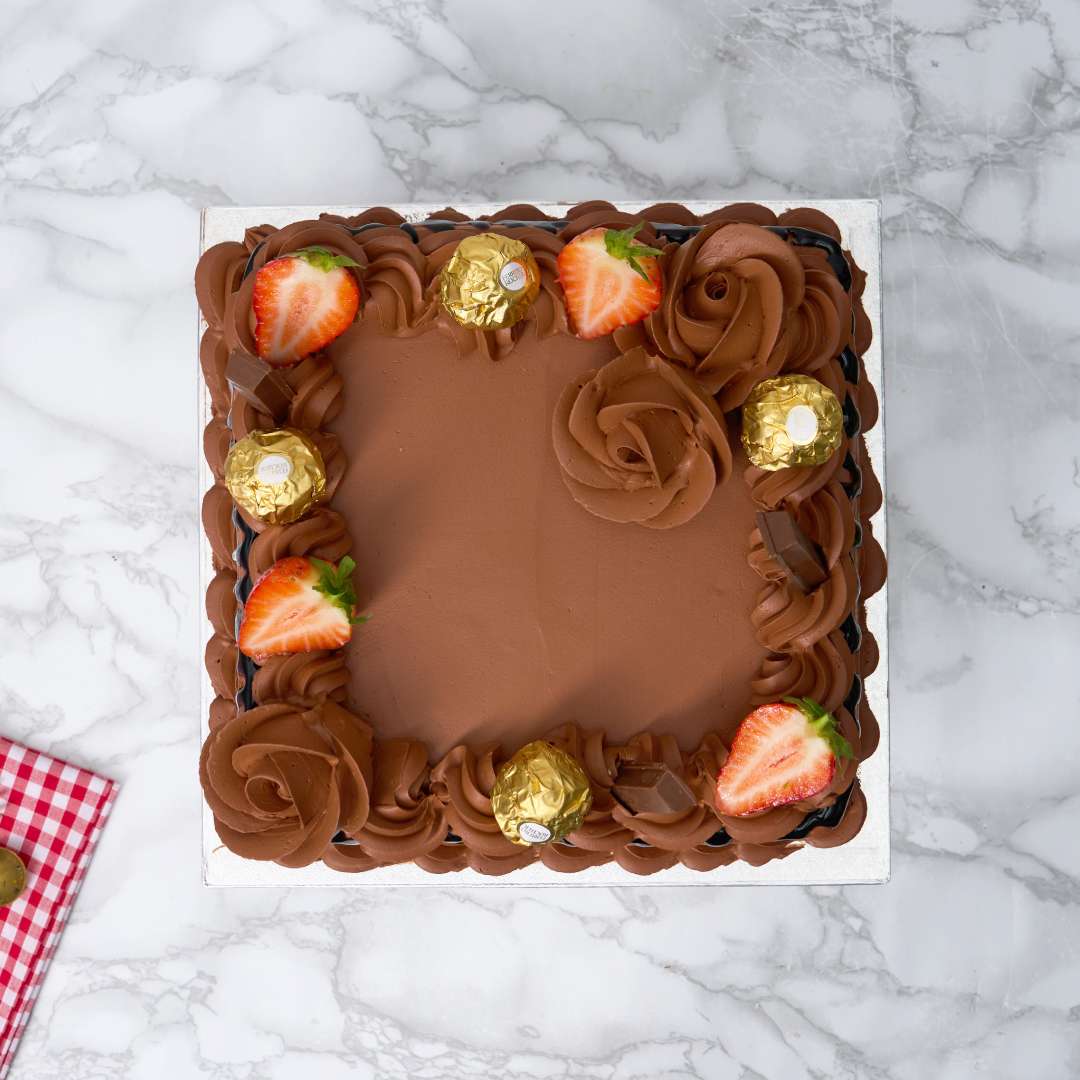 Rich Square Chocolate Cake