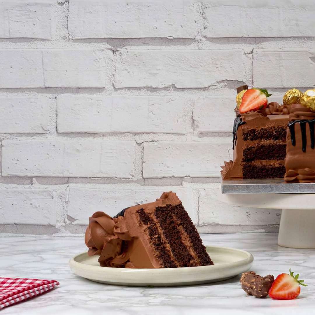 Rich Square Chocolate Cake