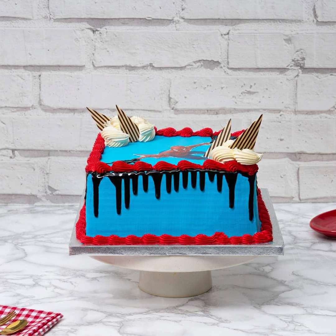 Spiderman Photo Cake