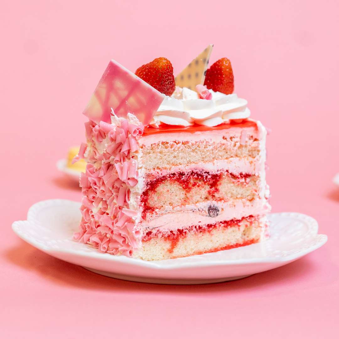 Strawberry Cake Slices
