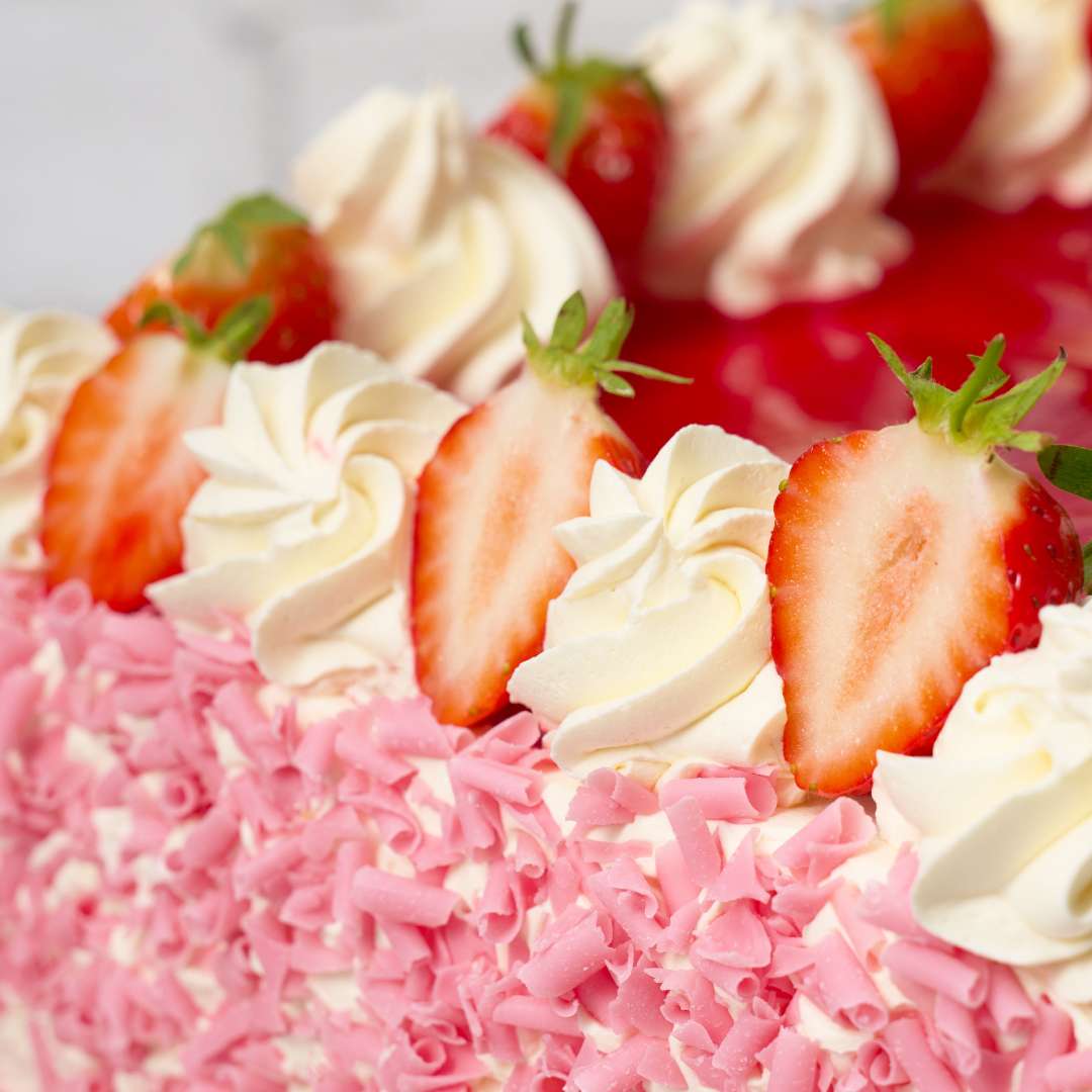 Square Strawberry Cake