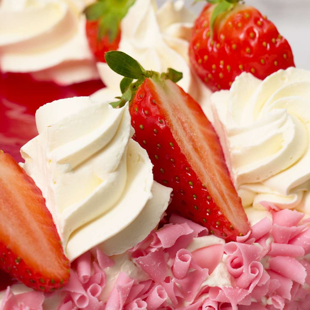 Square Strawberry Cake