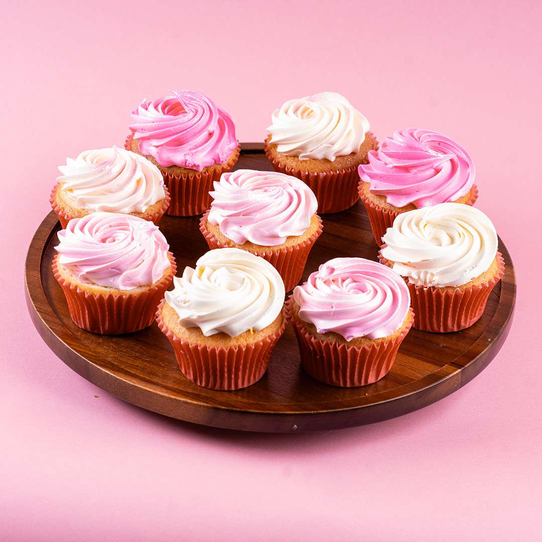 White and Pink Cupcakes
