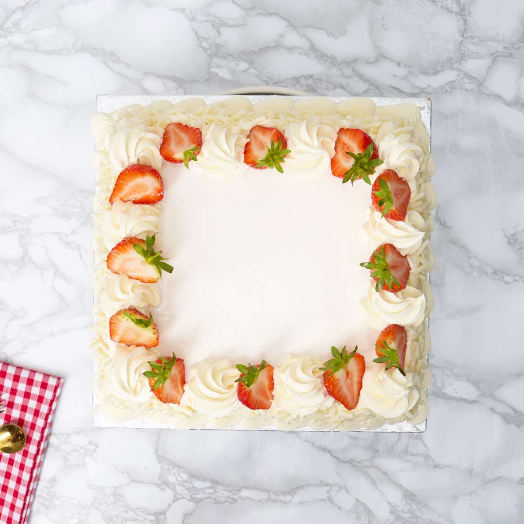 White chocolate Square Cake